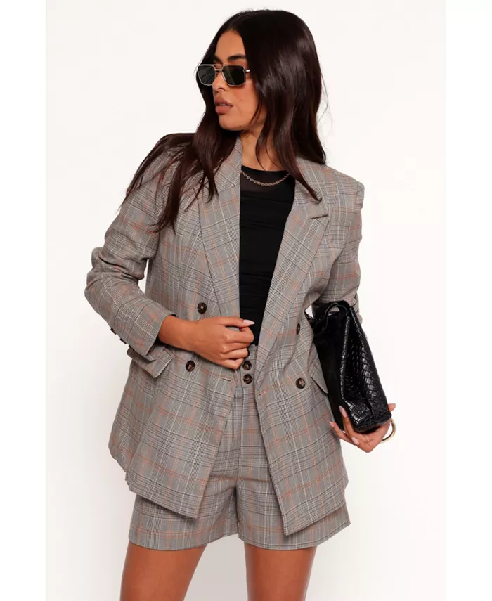 Женский приталенный клетчатый блейзер Lesia с двумя пуговицами Petal and Pup, серый
Женский приталенный клетчатый блейзер Lesia с двумя пуговицами Petal and Pup, серый