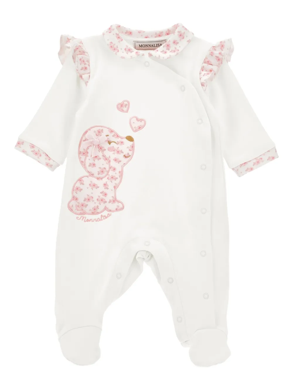 Комбинезон для новорожденного с вышитым логотипом Monnalisa, белый
Комбинезон для новорожденного с вышитым логотипом Monnalisa, белый