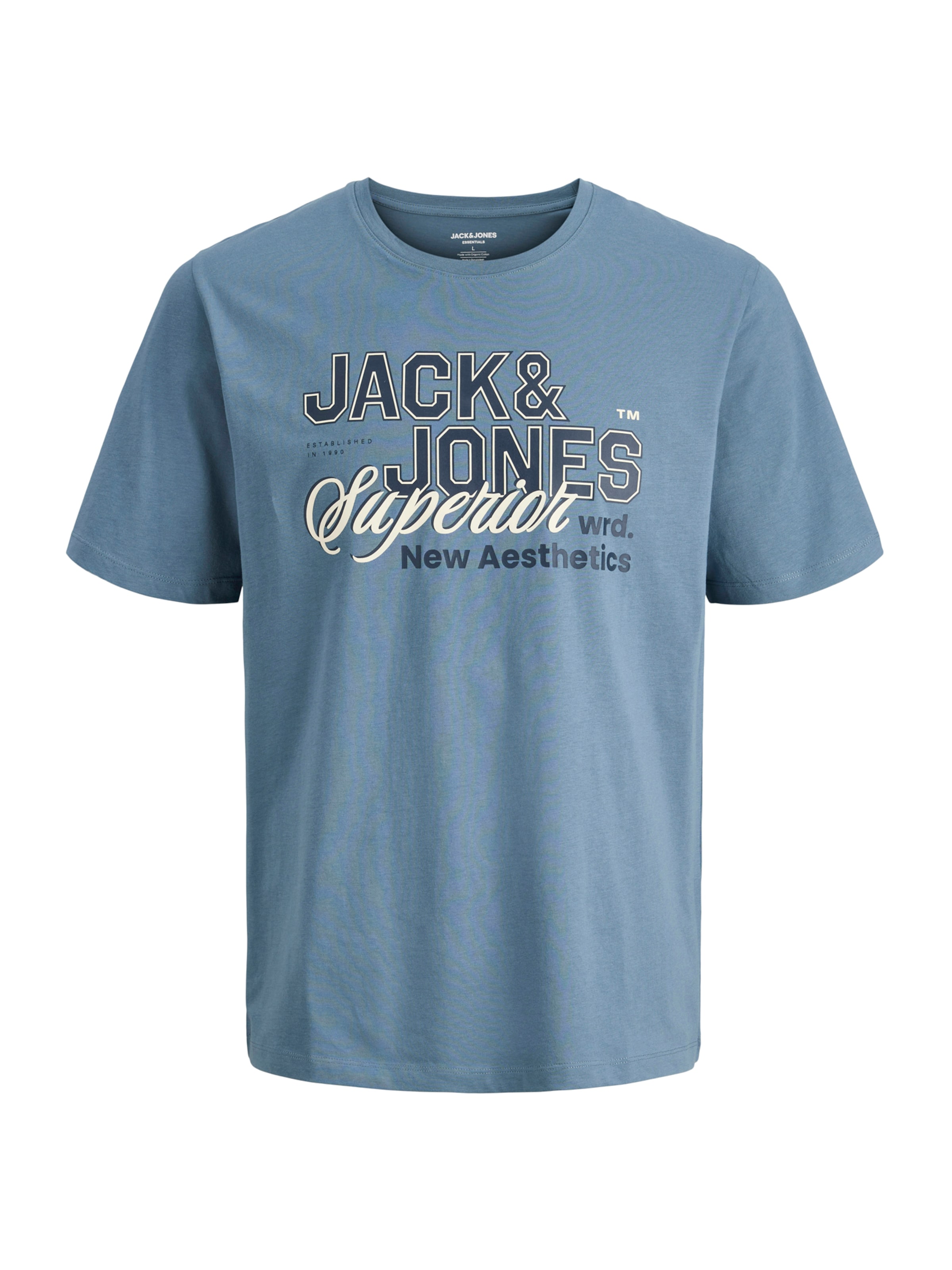 Jack & Jones Plus Футболка 'JJElogo' в цвете Marine Blue, Opal
Jack & Jones Plus Футболка 'JJElogo' в цвете Marine Blue, Opal