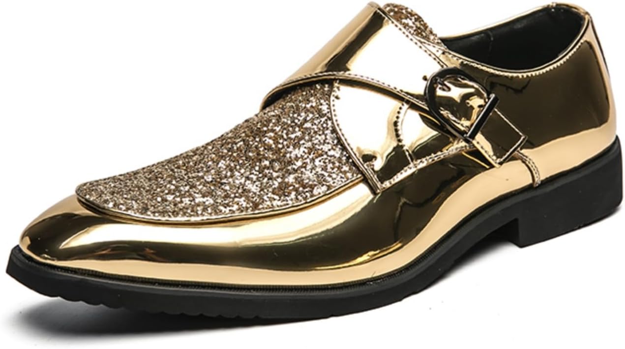 Мужские роскошные туфли-монки из лакированной кожи с блестками и металлическими пайетками, модель лоферов без шнуровки, формальная обувь для смокинга, свадебной вечеринки, выпускного, деловых мероприятий, удобная для ходьбы Yrzhgdl, золотой
Мужские роскошные туфли-монки из лакированной кожи с блестками и металлическими пайетками, модель лоферов без шнуровки, формальная обувь для смокинга, свадебной вечеринки, выпускного, деловых мероприятий, удобная для ходьбы Yrzhgdl, золотой
