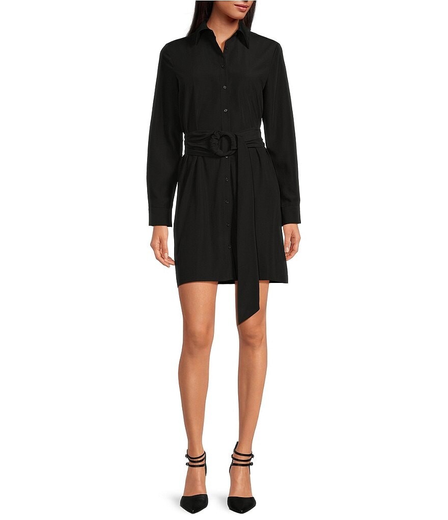 Gianni Bini Connie Платье-рубашка из поплина с длинными рукавами и воротником на пуговицах и поясом, черный
Gianni Bini Connie Платье-рубашка из поплина с длинными рукавами и воротником на пуговицах и поясом, черный