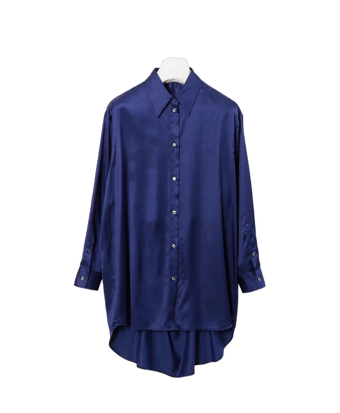 S52Dt0020 S54450 Повседневная атласная блузка оверсайз Mm6 Maison Margiela, синий
S52Dt0020 S54450 Повседневная атласная блузка оверсайз Mm6 Maison Margiela, синий