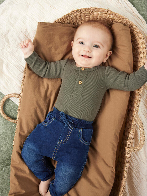 Брюки из ткани мешковатого кроя Name It, синий 
Брюки из ткани мешковатого кроя Name It, синий