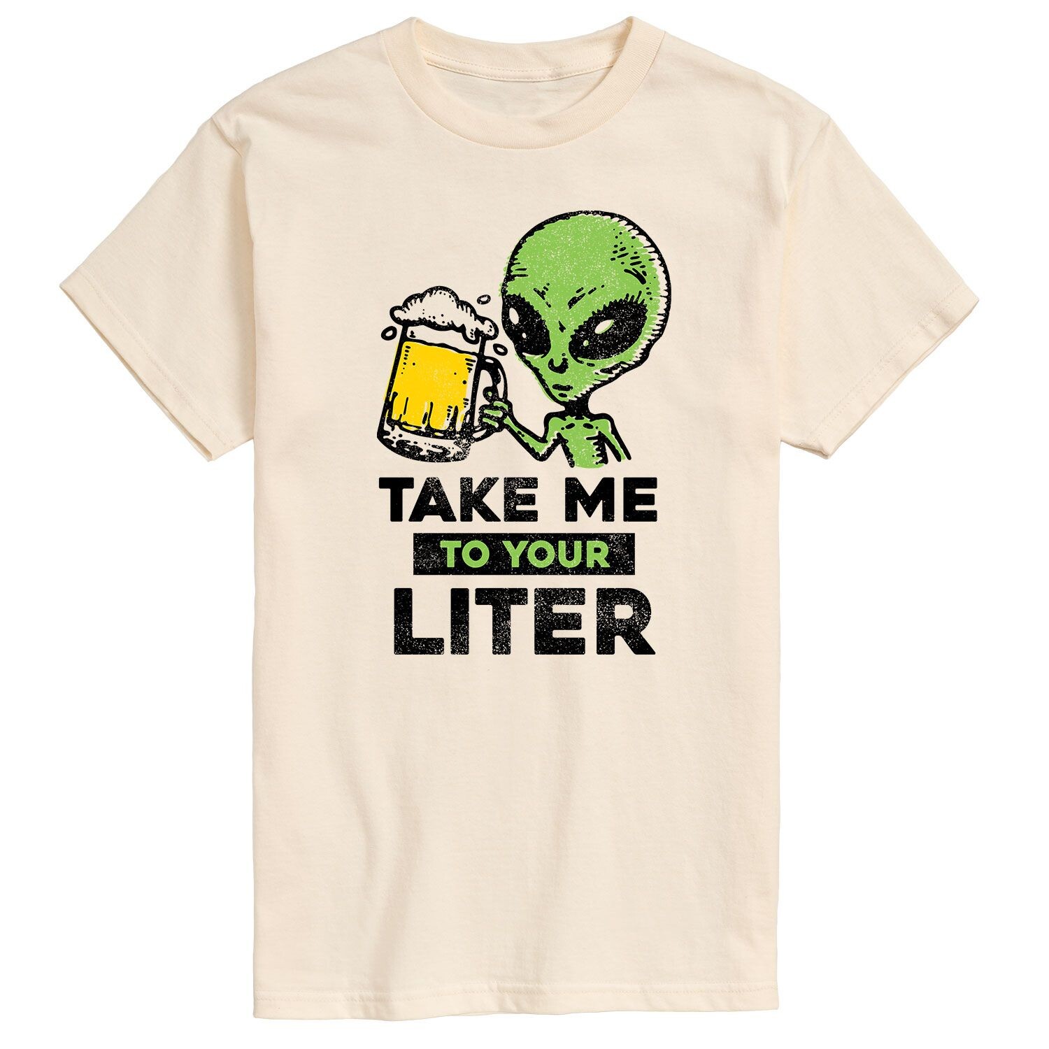 Мужская футболка с рисунком Take Me To Your Liter Alien Beer Licensed Character
Мужская футболка с рисунком Take Me To Your Liter Alien Beer Licensed Character