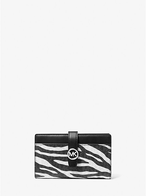 Кошелек Greenwich среднего размера с фирменным логотипом зебры Michael Kors, черный
Кошелек Greenwich среднего размера с фирменным логотипом зебры Michael Kors, черный
