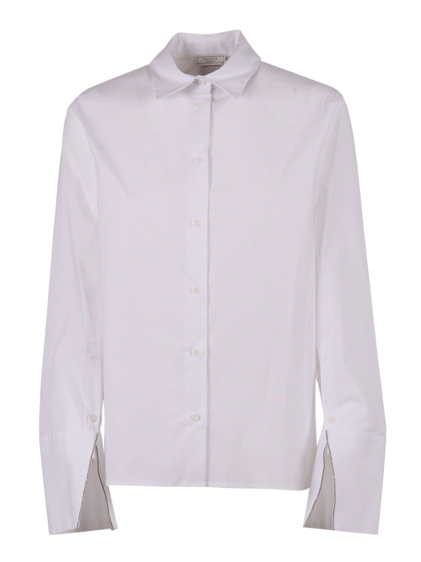 Хрустящая белая блузка с уникальными разрезами на манжетах Peserico
Хрустящая белая блузка с уникальными разрезами на манжетах Peserico