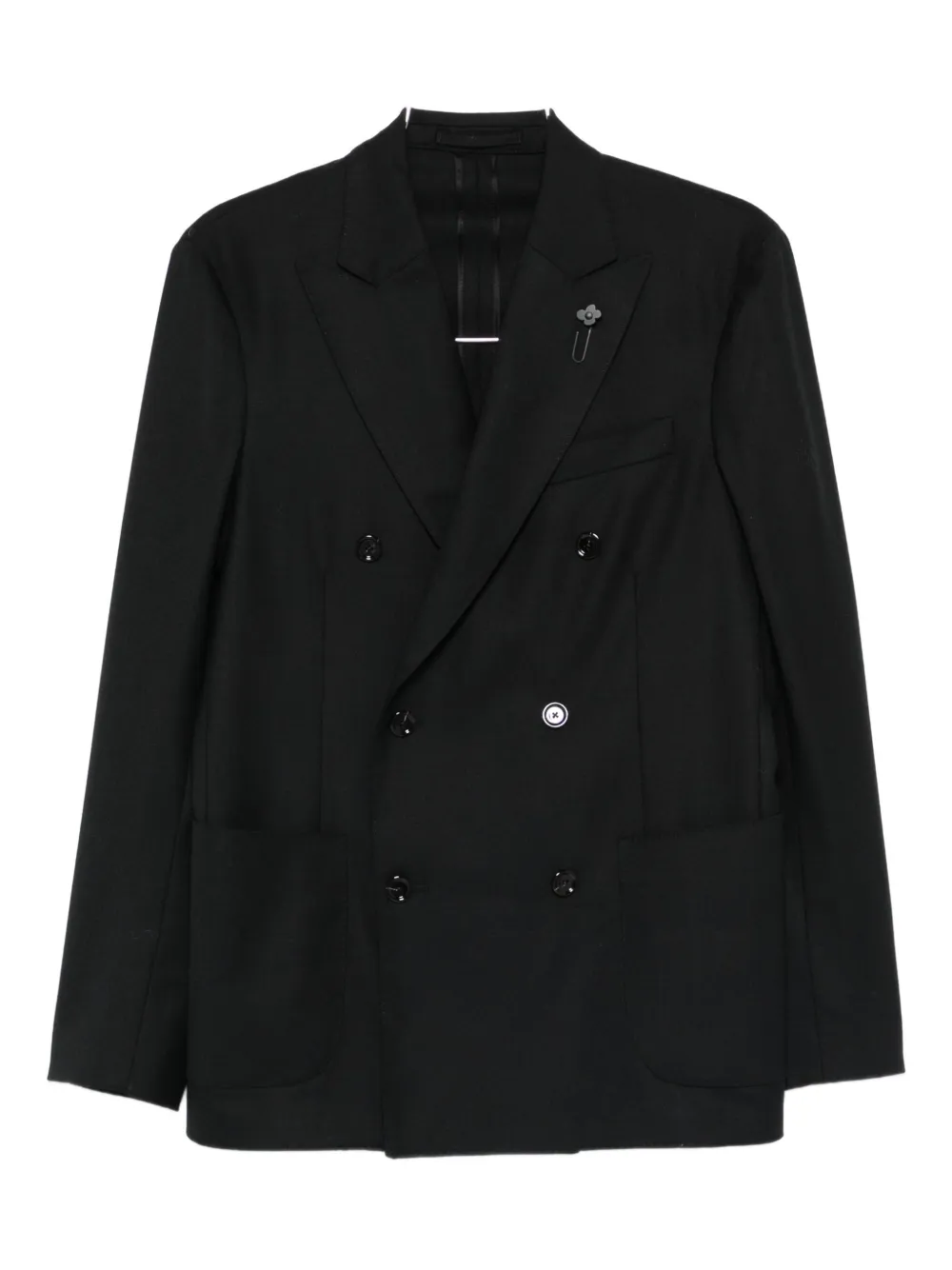 Двубортный костюм Lardini, черный
Двубортный костюм Lardini, черный