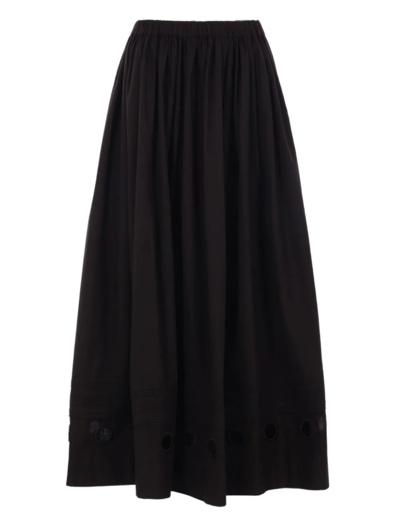 Юбка из поплина с люверсами Maria Calderara, черный 
Юбка из поплина с люверсами Maria Calderara, черный