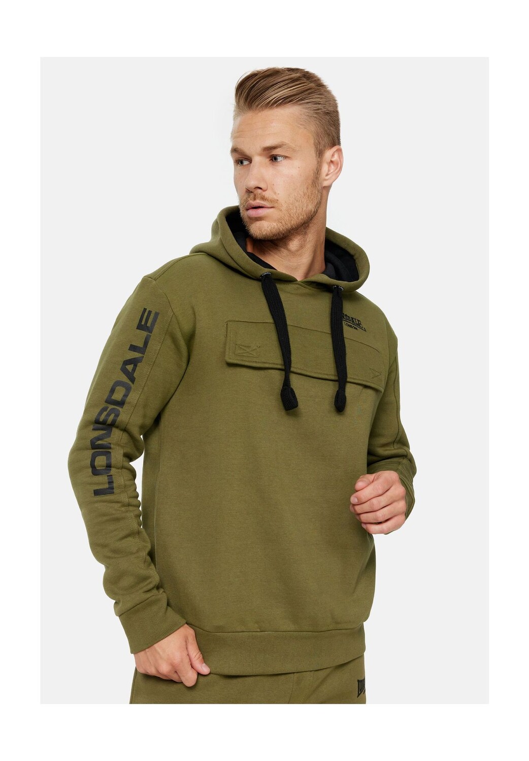 Мужская толстовка обычного кроя с капюшоном RUSHEN LONSDALE, оливково-черный
Мужская толстовка обычного кроя с капюшоном RUSHEN LONSDALE, оливково-черный