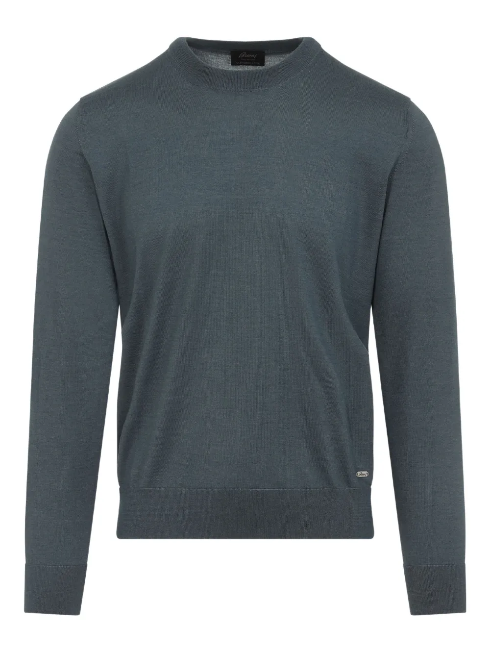 Кашемировый свитер с круглым вырезом Brioni, синий
Кашемировый свитер с круглым вырезом Brioni, синий