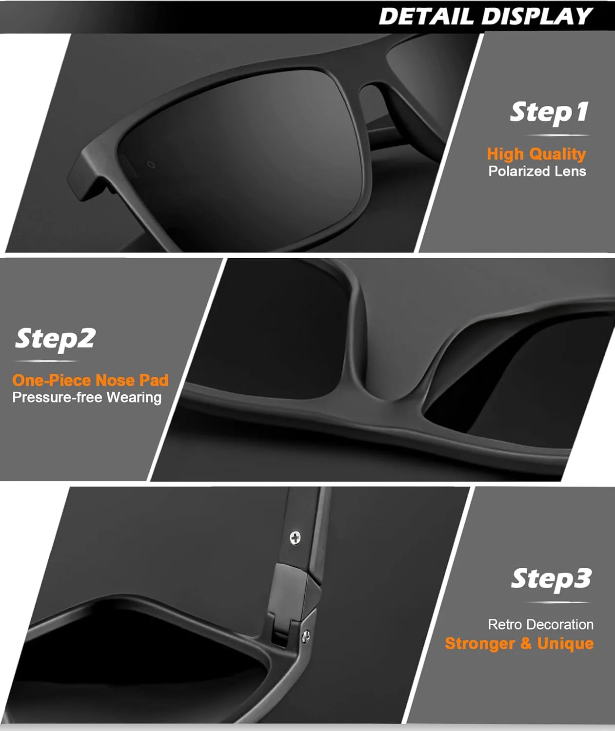 Мужские поляризованные солнцезащитные очки NSSIW: классические солнцезащитные очки с защитой UV400 для вождения, рыбалки, гольфа, комплект из 3 штук, Balck+g15+brown
Мужские поляризованные солнцезащитные очки NSSIW: классические солнцезащитные очки с защитой UV400 для вождения, рыбалки, гольфа, комплект из 3 штук, Balck+g15+brown