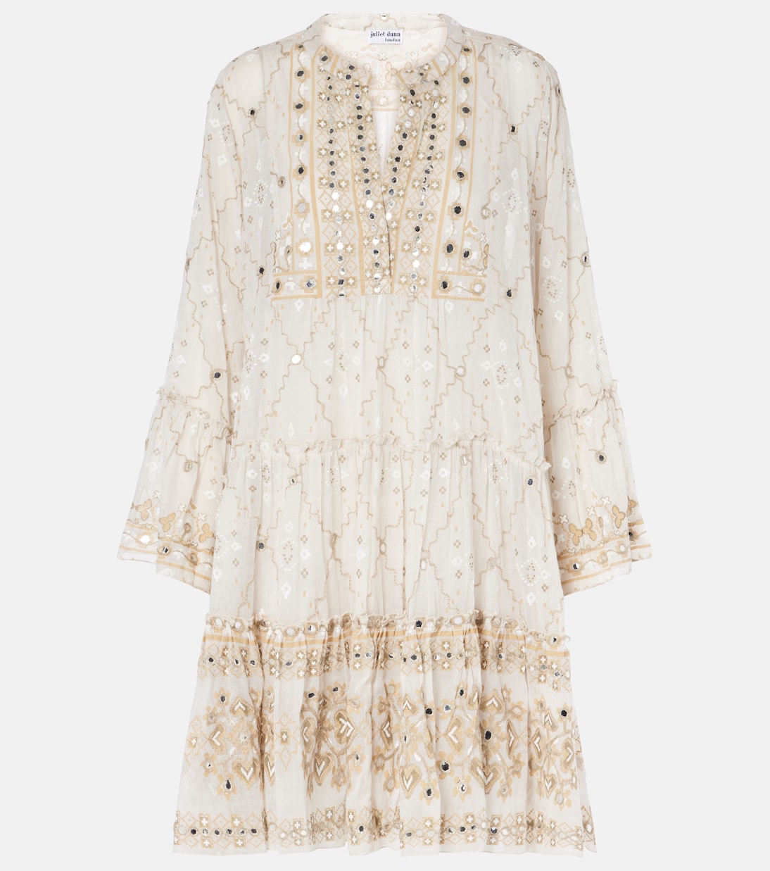 Хлопковое миди-платье с мозаичным принтом Juliet Dunn, Mink Resort 
Хлопковое миди-платье с мозаичным принтом Juliet Dunn, Mink Resort