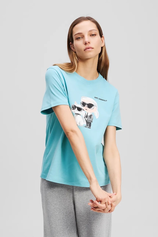 Хлопковая футболка IKON Karl Lagerfeld, синий
Хлопковая футболка IKON Karl Lagerfeld, синий