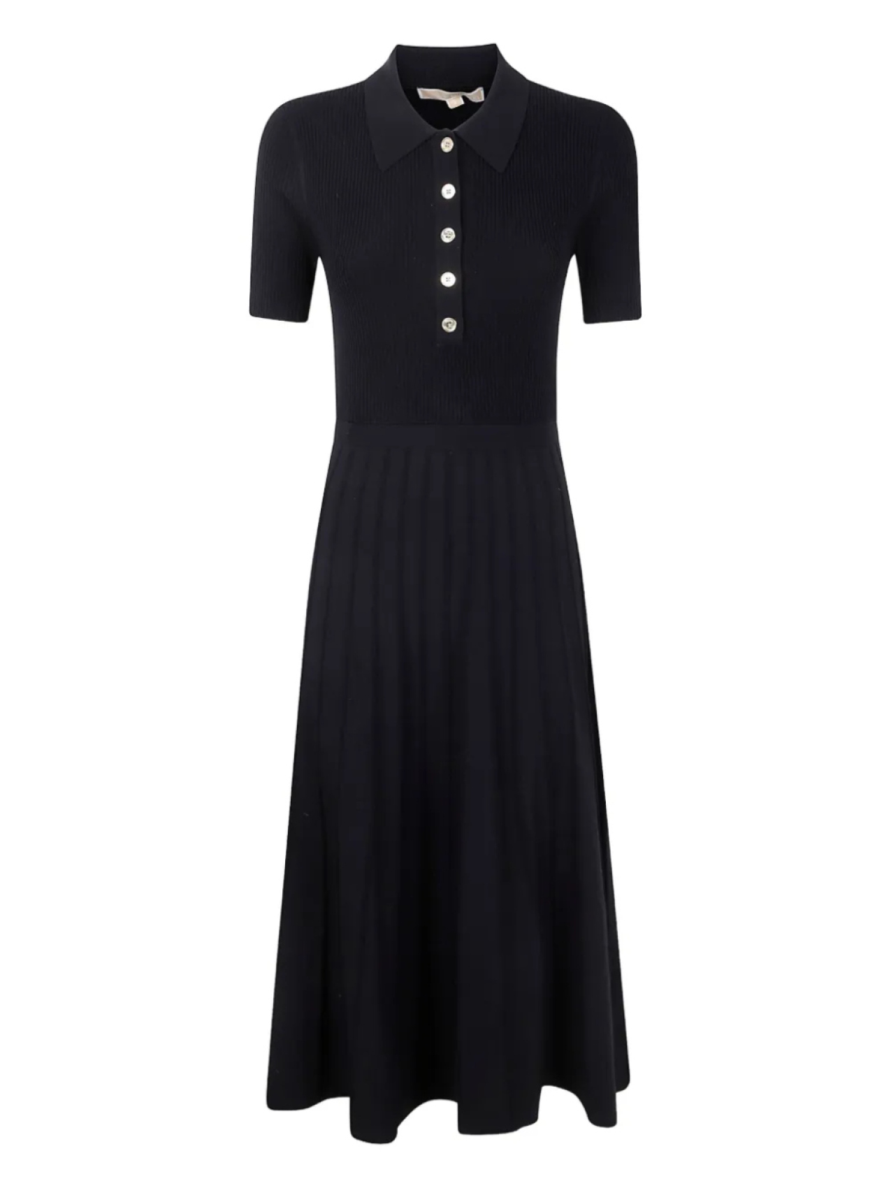 Платье-поло Michael Michael Kors в рубчик и плиссировками миди, черный
Платье-поло Michael Michael Kors в рубчик и плиссировками миди, черный