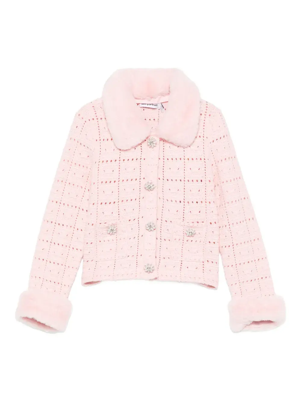 Кардиган с воротником из искусственного меха Self-Portrait Kids, розовый
Кардиган с воротником из искусственного меха Self-Portrait Kids, розовый