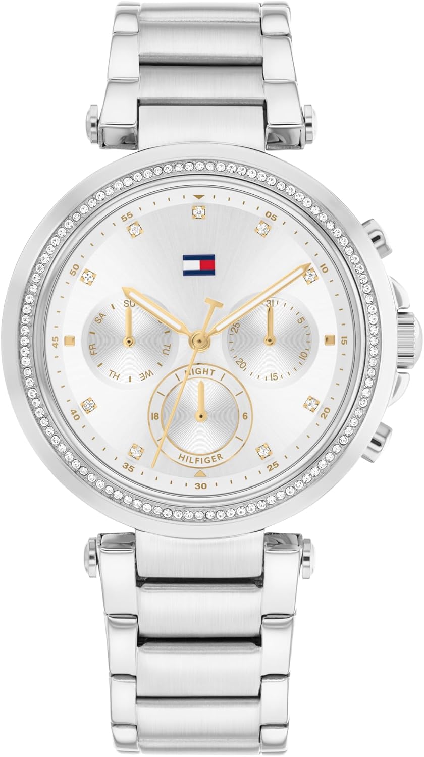 Женские повседневные часы Tommy Hilfiger - многофункциональные наручные часы из нержавеющей стали - водонепроницаемость до 5 атм/50 метров - модные часы премиум-класса на все случаи жизни - 38 мм, Stainless Steel
Женские повседневные часы Tommy Hilfiger - многофункциональные наручные часы из нержавеющей стали - водонепроницаемость до 5 атм/50 метров - модные часы премиум-класса на все случаи жизни - 38 мм, Stainless Steel