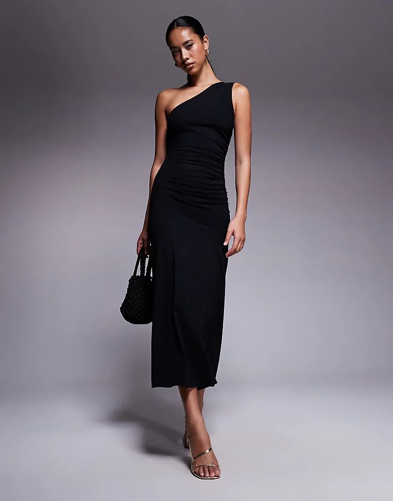 Платье макси Fashionkilla из хлопка на одно плечо с присборенной стороной черного цвета
Платье макси Fashionkilla из хлопка на одно плечо с присборенной стороной черного цвета