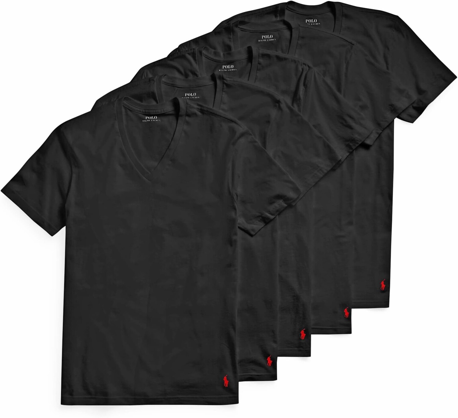 Набор из 5 классических хлопковых футболок с v-образным вырезом Polo Ralph Lauren, черный
Набор из 5 классических хлопковых футболок с v-образным вырезом Polo Ralph Lauren, черный