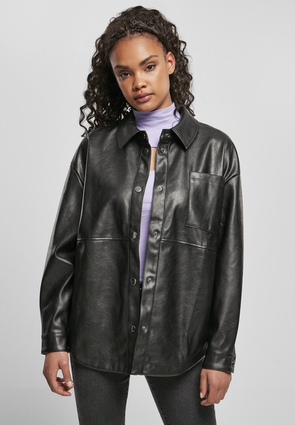 Куртка из искусственной кожи Urban Classics LADIES FAUX LEATHER OVERSHIRT, черный
Куртка из искусственной кожи Urban Classics LADIES FAUX LEATHER OVERSHIRT, черный