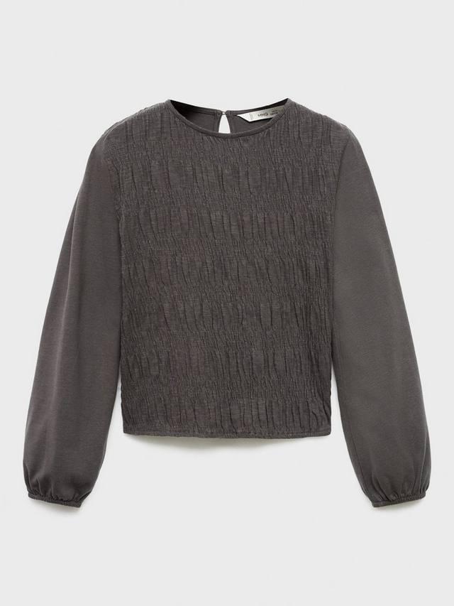 Детский топ с длинными рукавами и сборками из хлопка Mango, Charcoal
Детский топ с длинными рукавами и сборками из хлопка Mango, Charcoal