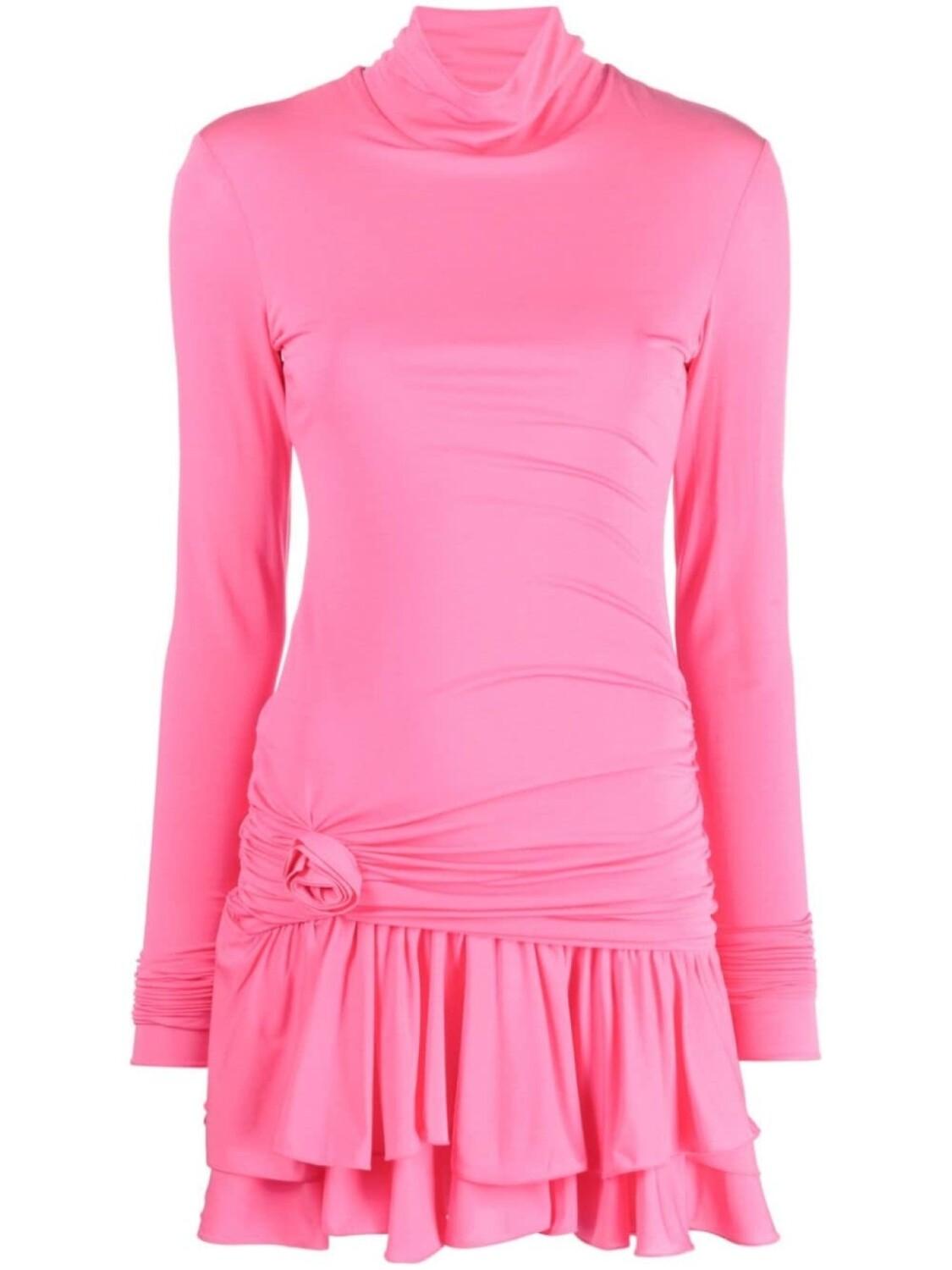 Blumarine платье мини со сборками и цветочной аппликацией, розовый
Blumarine платье мини со сборками и цветочной аппликацией, розовый