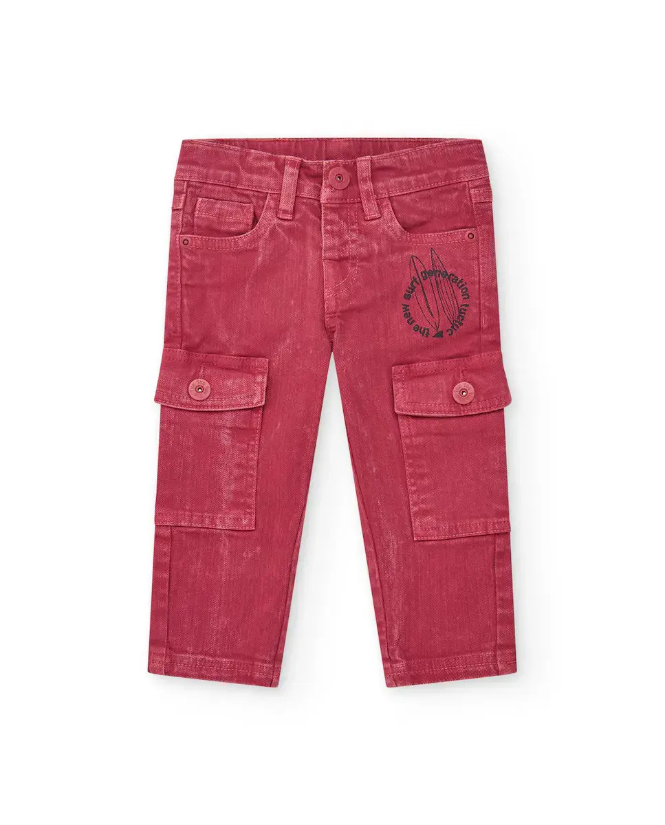 Брюки-карго для мальчиков с эффектом потертости и шлевками для ремня на талии Tuc tuc, красный
Брюки-карго для мальчиков с эффектом потертости и шлевками для ремня на талии Tuc tuc, красный