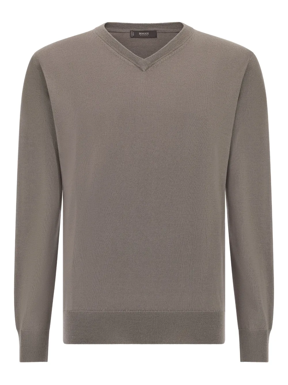 Свитер с V-образным вырезом Boggi Milano, серый 
Свитер с V-образным вырезом Boggi Milano, серый