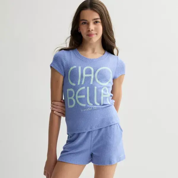 Девочки 7-16 лет комплект из футболки и шорт Hacci Limited Too, синий
Девочки 7-16 лет комплект из футболки и шорт Hacci Limited Too, синий