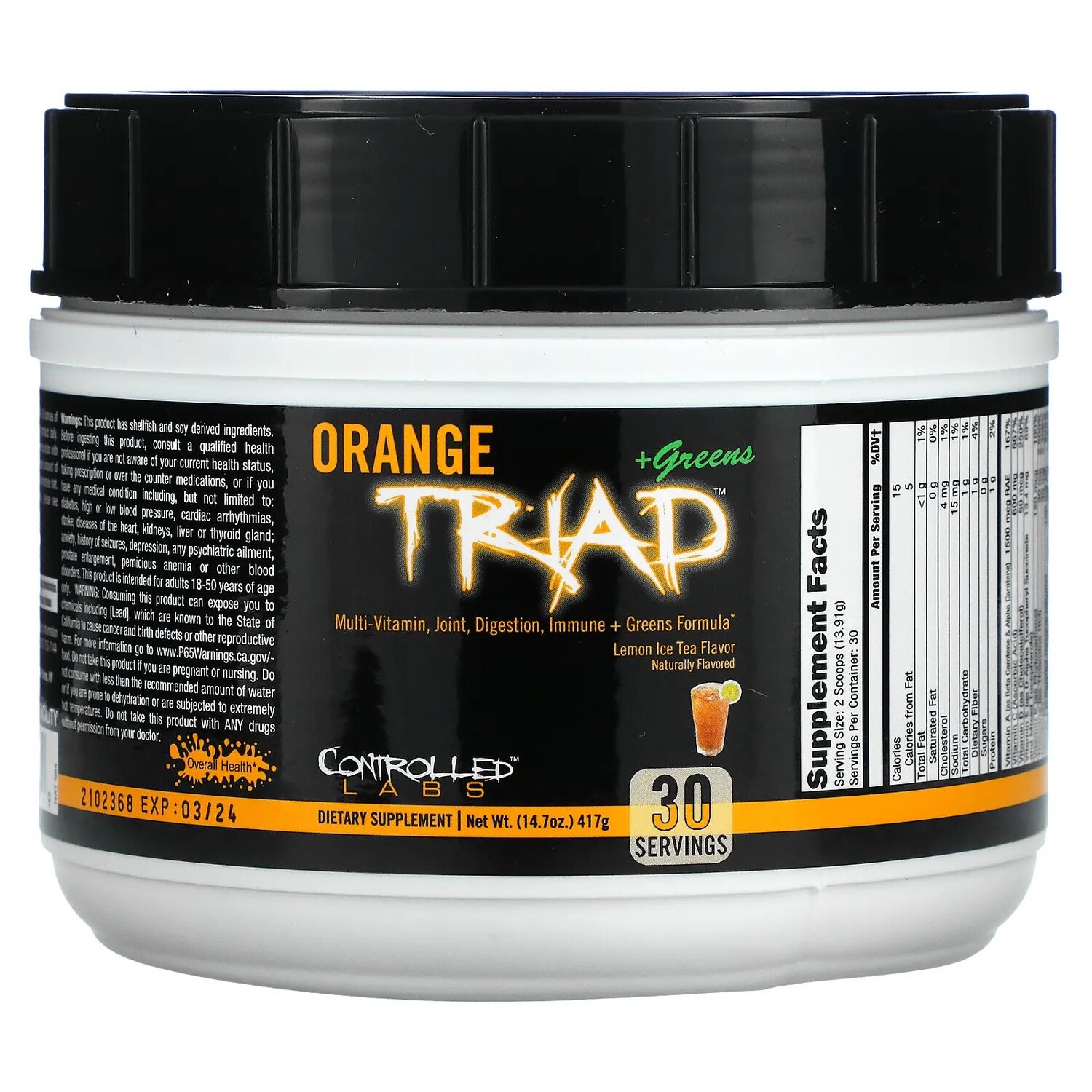 Controlled Labs Orange Triad + Greens Лимонный чай со льдом 417 грамм
Controlled Labs Orange Triad + Greens Лимонный чай со льдом 417 грамм