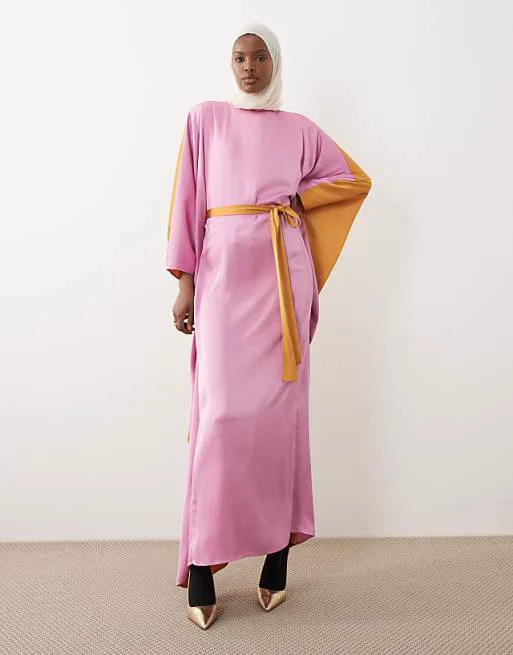 Розовое и оранжевое платье макси с завязкой на талии iyal
Розовое и оранжевое платье макси с завязкой на талии iyal