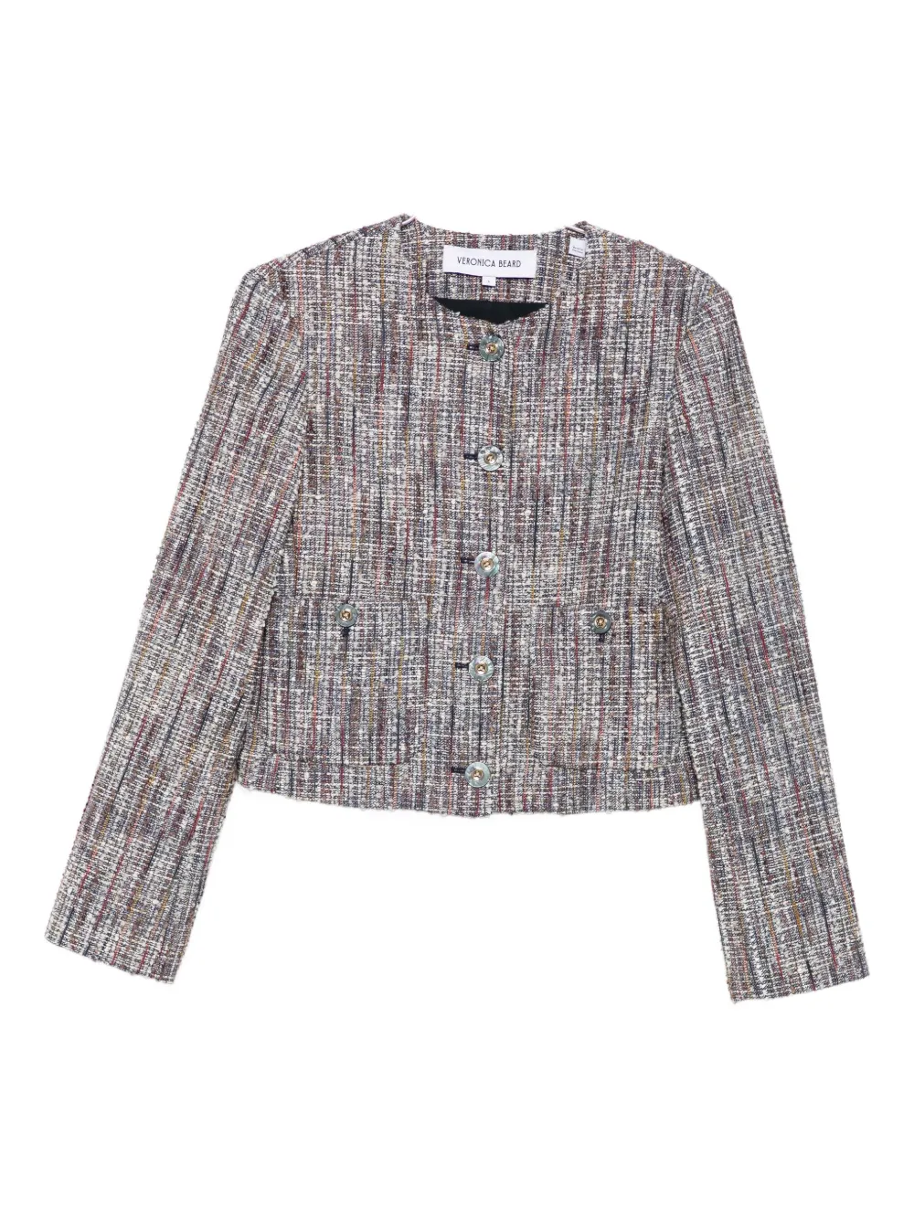 Твидовый жакет на пуговицах Veronica Beard, серый
Твидовый жакет на пуговицах Veronica Beard, серый