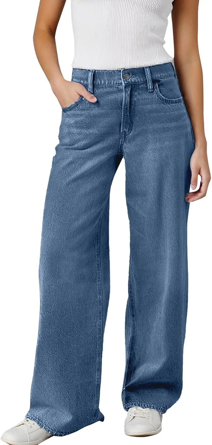 Женские джинсы wide leg high waisted с эластичным поясом Tthxqing
Женские джинсы wide leg high waisted с эластичным поясом Tthxqing