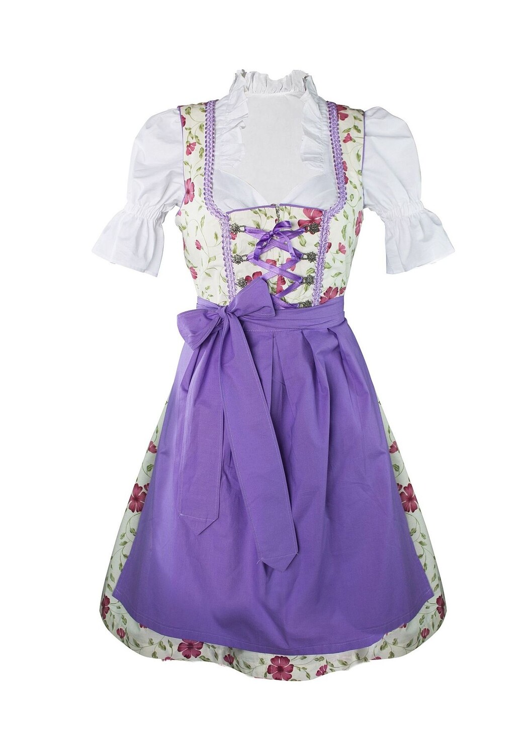 Мини-дирндль из трех частей с цветами EDELNICE, цвет Weiß Lila
Мини-дирндль из трех частей с цветами EDELNICE, цвет Weiß Lila