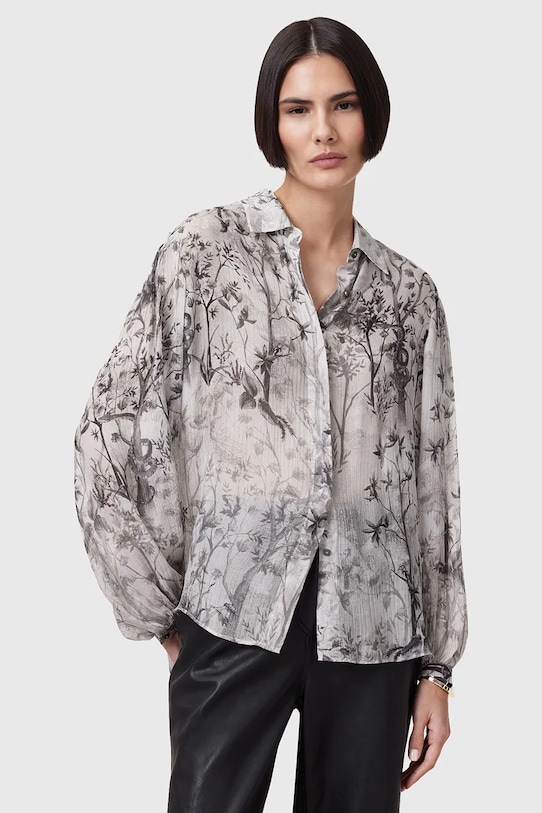 Рубашка с добавлением шелка EDDIE Allsaints, серый
Рубашка с добавлением шелка EDDIE Allsaints, серый