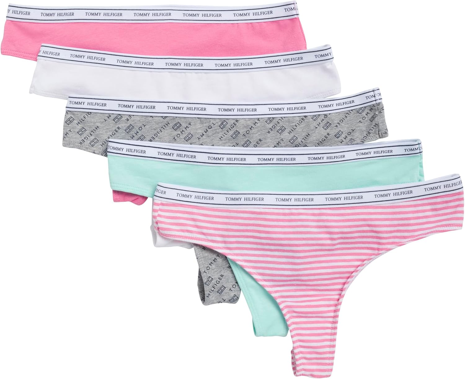 Женские классические хлопковые стринги Tommy Hilfiger с логотипом, 5 шт., Th Flag Print/Beach Glass/Bright White/Morning Glory/Morning Glory Stripe
Женские классические хлопковые стринги Tommy Hilfiger с логотипом, 5 шт., Th Flag Print/Beach Glass/Bright White/Morning Glory/Morning Glory Stripe