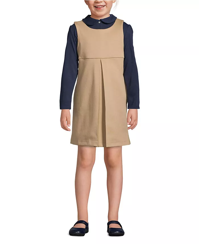 Платье с плиссировкой Big Girls Ponte до колена Lands' End, коричневый/бежевый
Платье с плиссировкой Big Girls Ponte до колена Lands' End, коричневый/бежевый