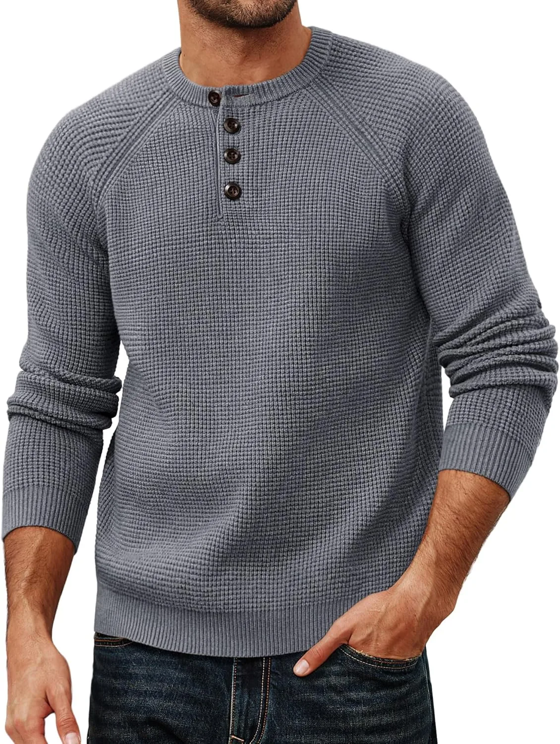 PJ PAUL JONES мужской свитер Casual Waffle Pullover с пуговицами
PJ PAUL JONES мужской свитер Casual Waffle Pullover с пуговицами
