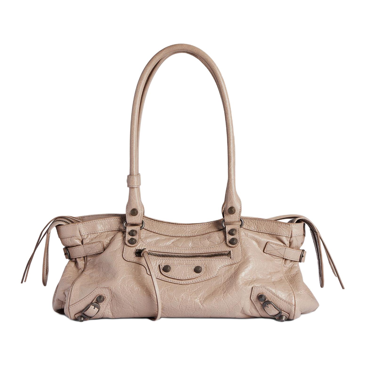 Balenciaga Городская кожаная сумка через плечо женская кунжутная 
Balenciaga Городская кожаная сумка через плечо женская кунжутная