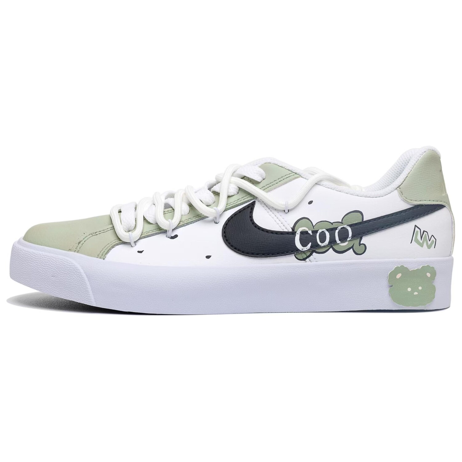 Кроссовки Nike Court Royale Skateboarding Shoes Unisex Low-top White/Green, зеленый 
Кроссовки Nike Court Royale Skateboarding Shoes Unisex Low-top White/Green, зеленый