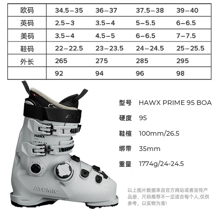 Женские лыжные ботинки Atomic hawx magna85/95prime95 all-mountain hawx prime 95 boa черно-белые размер 24.5 (37.5-38)
Женские лыжные ботинки Atomic hawx magna85/95prime95 all-mountain hawx prime 95 boa черно-белые размер 24.5 (37.5-38)