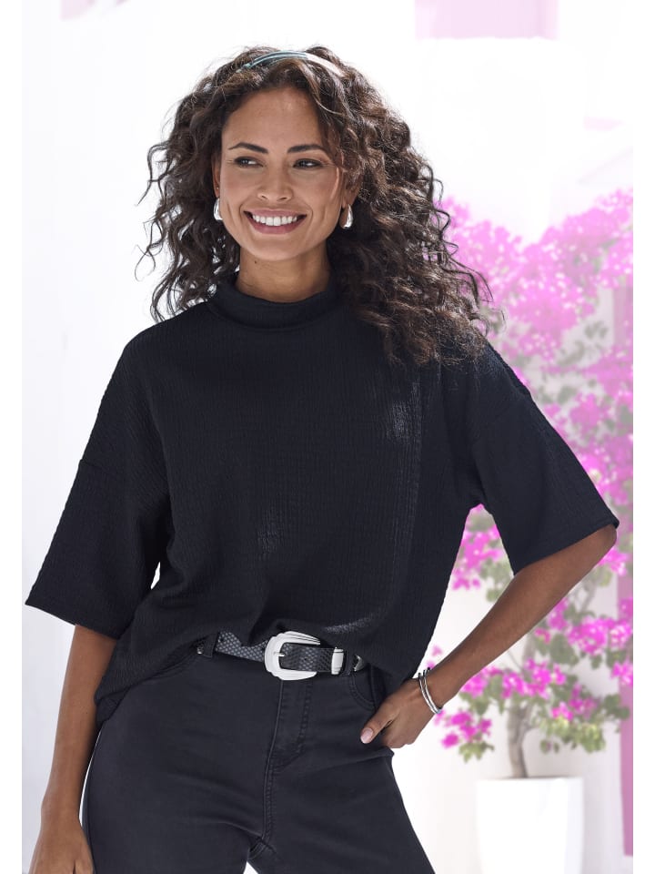 Рубашка с короткими рукавами черного цвета LASCANA
Рубашка с короткими рукавами черного цвета LASCANA