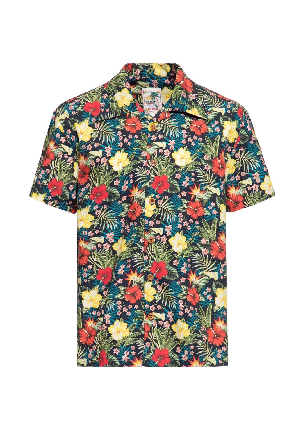 Гавайская рубашка в тропическом гавайском стиле KING KEROSIN, черный
Гавайская рубашка в тропическом гавайском стиле KING KEROSIN, черный