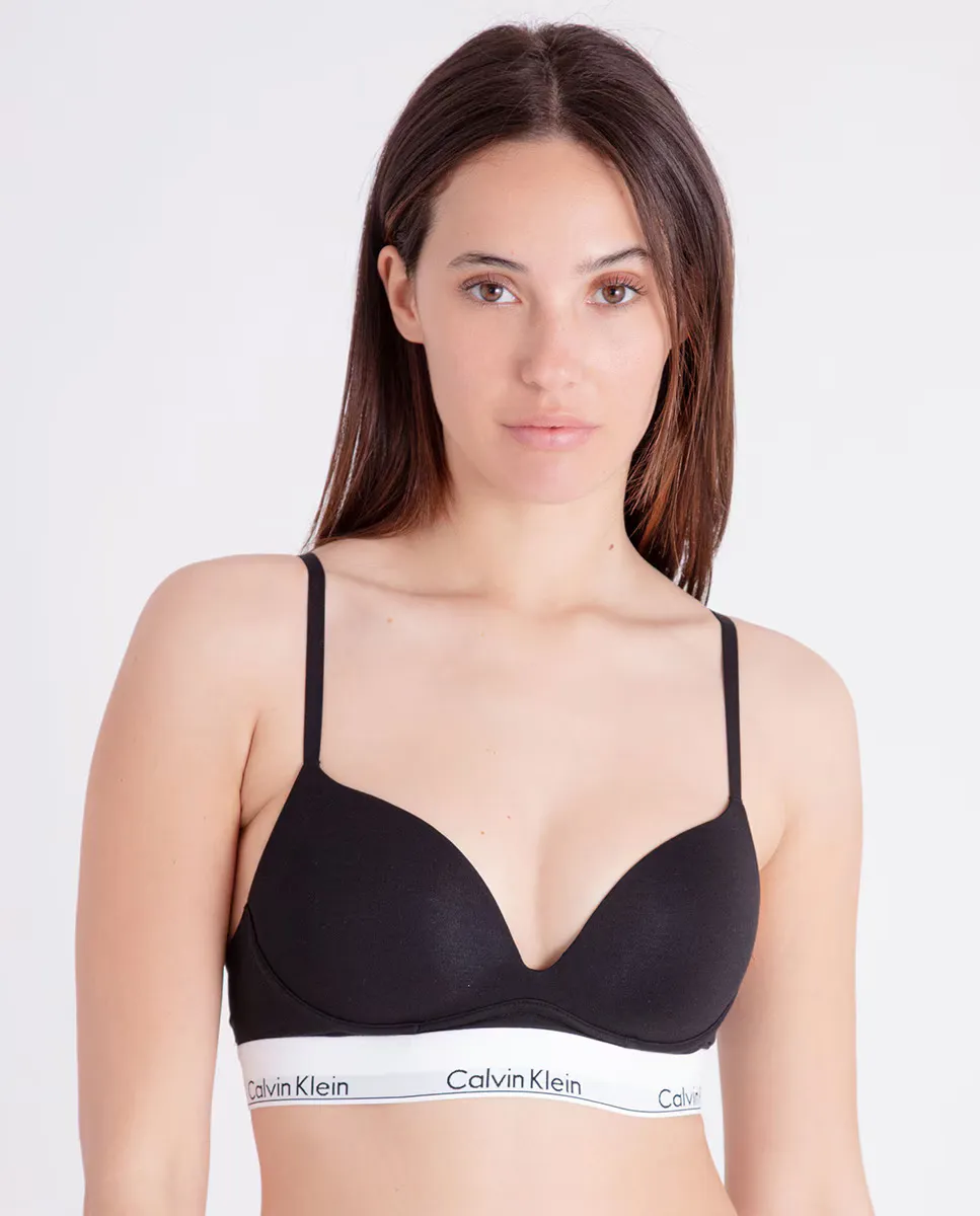 Бюстгальтер пуш-ап с низким вырезом - Modern Cotton Calvin Klein, черный
Бюстгальтер пуш-ап с низким вырезом - Modern Cotton Calvin Klein, черный