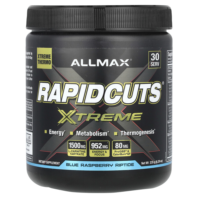 ALLMAX, Rapidcuts Xtreme, спелая малина, 235 г (8,29 унции)
ALLMAX, Rapidcuts Xtreme, спелая малина, 235 г (8,29 унции)