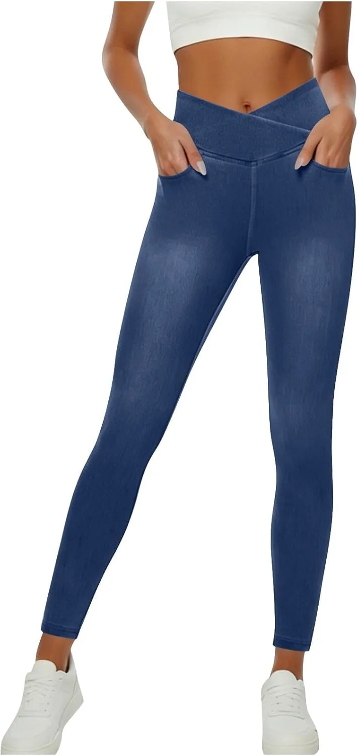 Женские джинсы-леггинсы Stretch Crossover Jeggings с высокой посадкой
Женские джинсы-леггинсы Stretch Crossover Jeggings с высокой посадкой