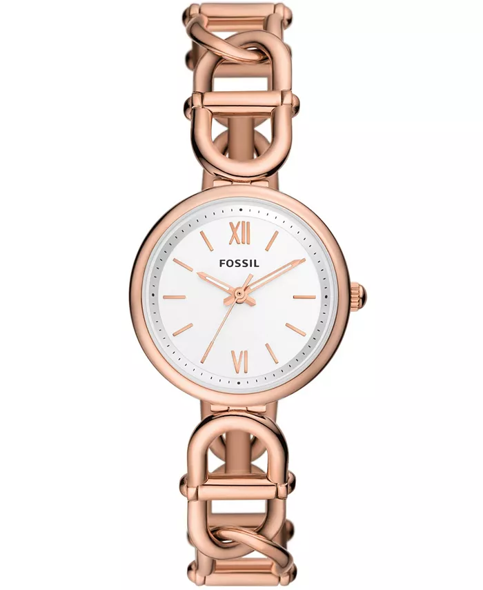 Женские часы Carlie с тремя стрелками, корпус из нержавеющей стали с розовым золотым покрытием, 30 мм Fossil
Женские часы Carlie с тремя стрелками, корпус из нержавеющей стали с розовым золотым покрытием, 30 мм Fossil