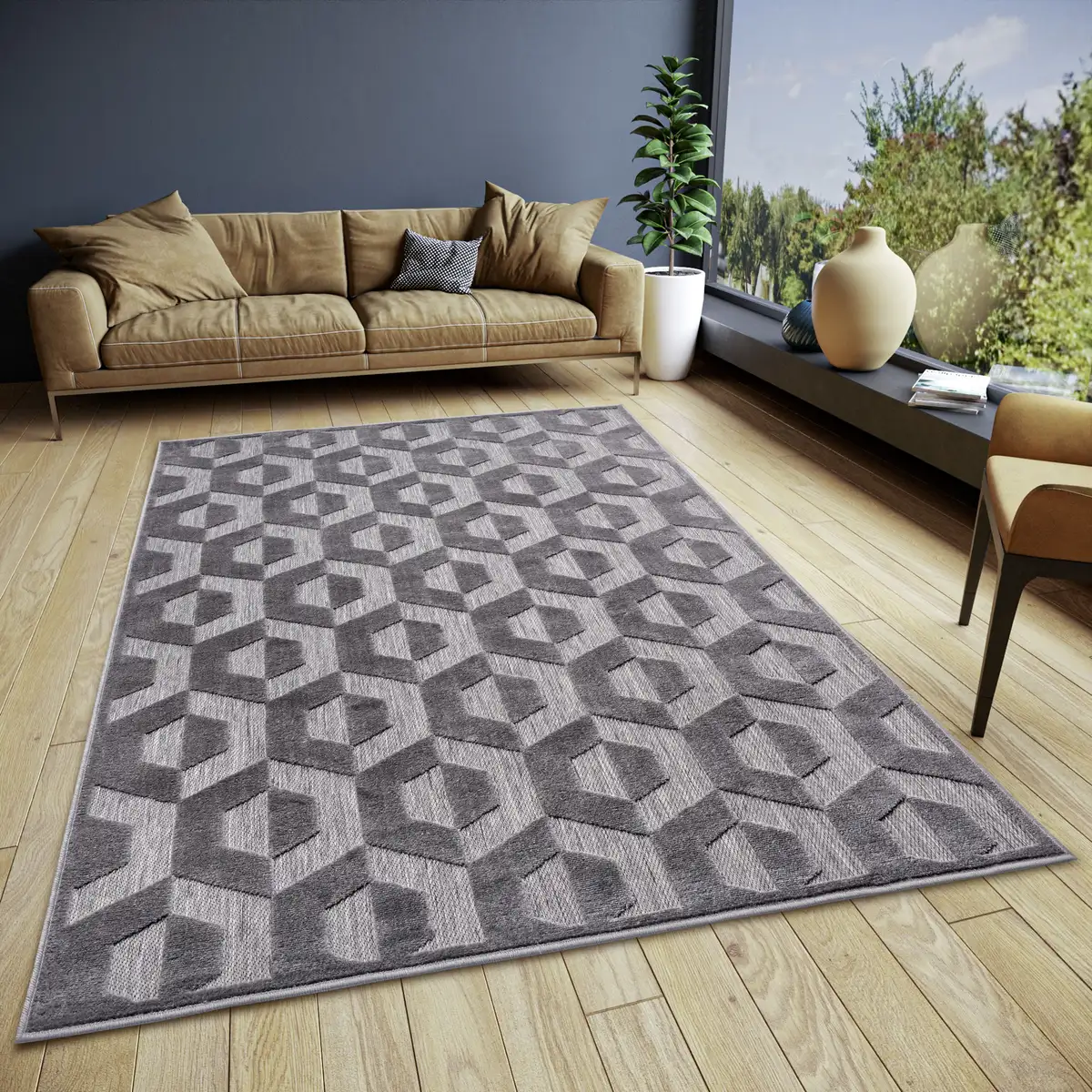 Ковер HANSE Home "Hexa", прямоугольный, износостойкий, простой в уходе, прочный, внешний вид "высоко-низкий" 133х190 см, серо-черный
Ковер HANSE Home "Hexa", прямоугольный, износостойкий, простой в уходе, прочный, внешний вид "высоко-низкий" 133х190 см, серо-черный