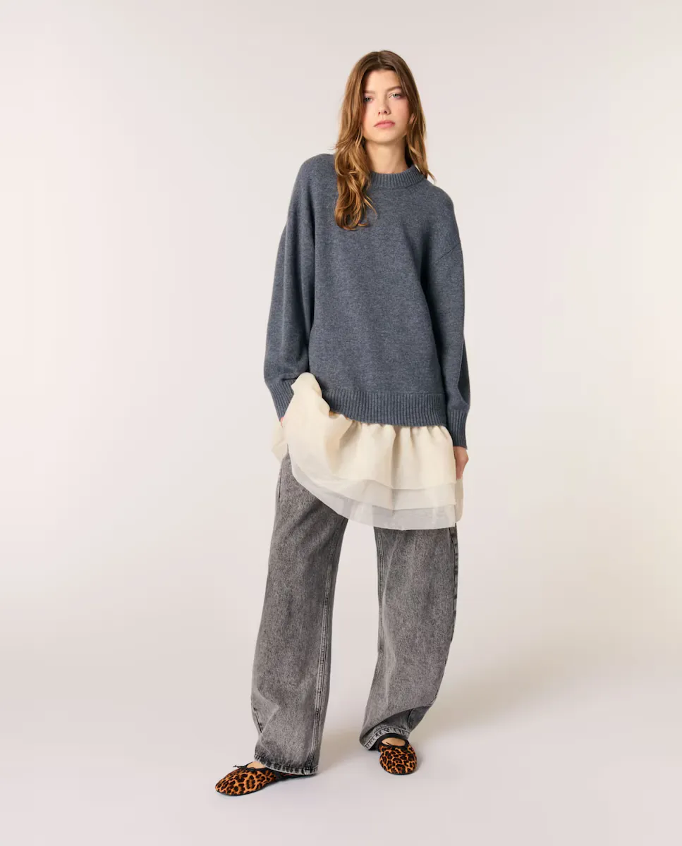 Платье из двух материалов: шерсти и органзы Maje, многоцветный
Платье из двух материалов: шерсти и органзы Maje, многоцветный