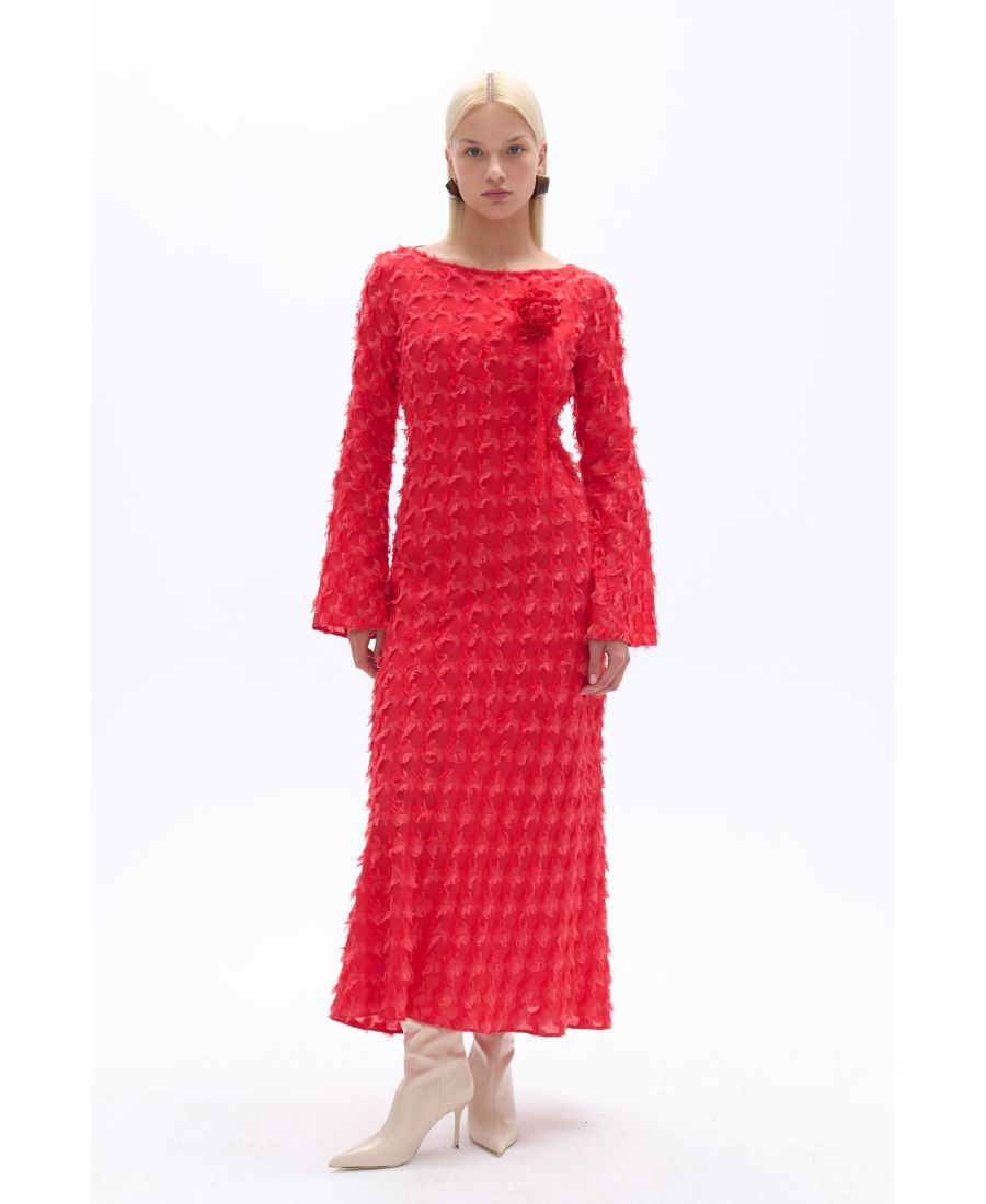 Женское длинное платье-макси с открытой спиной и длинными рукавами NOCTURNE, Red
Женское длинное платье-макси с открытой спиной и длинными рукавами NOCTURNE, Red