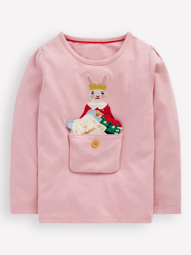 Детская футболка с длинными рукавами и аппликацией из хлопка Mini Boden, Pink Christmas Bunny
Детская футболка с длинными рукавами и аппликацией из хлопка Mini Boden, Pink Christmas Bunny